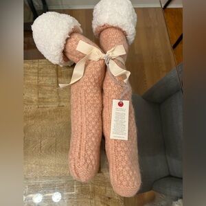 Cozy Pink Knit slipper socks Booties